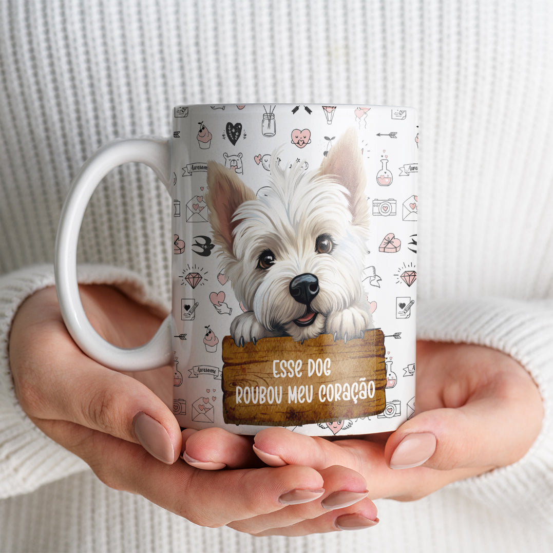 Caneca de Cerâmica West Highland White Terrier