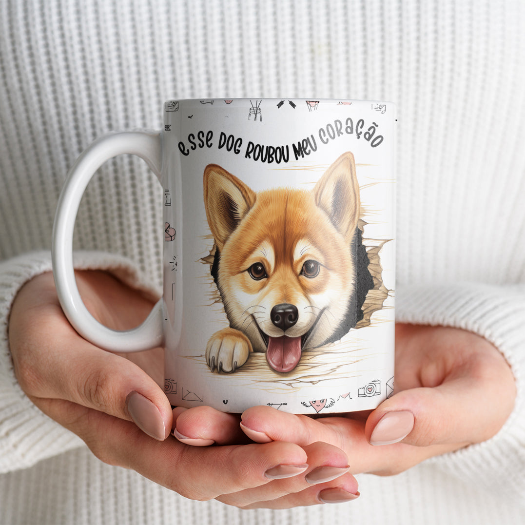 Caneca de Cerâmica Cachorro Shiba Inu