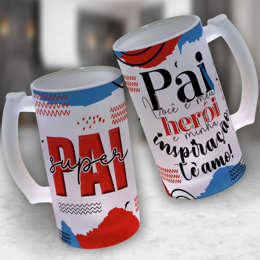 Caneca Chopp Dia dos Pais (Pai Herói)