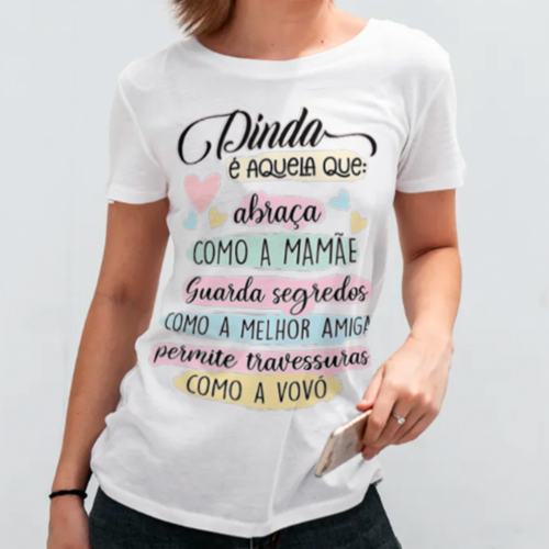 Camisa Baby Look Dinda Personalizada