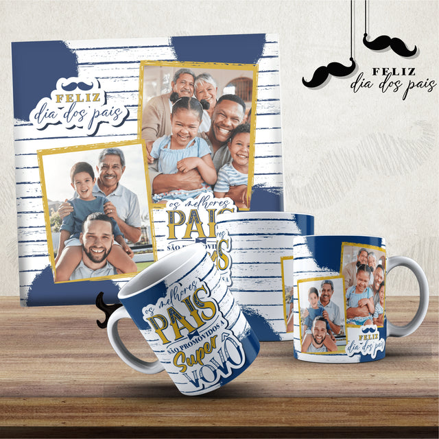 Kit 2 Dia dos Pais (1 Caneca e 1Azulejo)