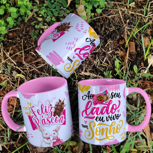 Caneca Páscoa Sonho de Valsa "Ao seu Lado..."