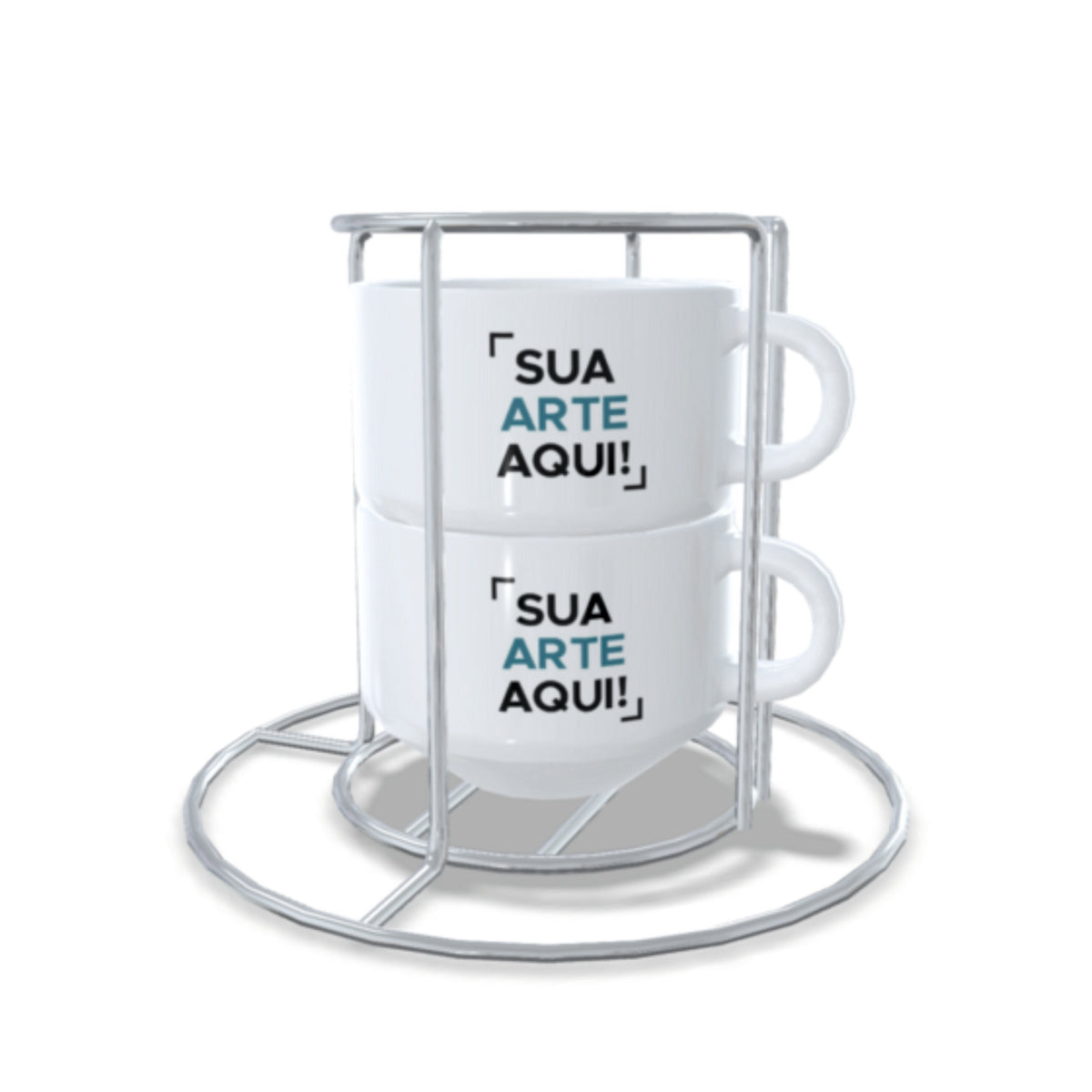 Kit 2 Xícaras Personalizada 150ml (Logo ou Imagem)