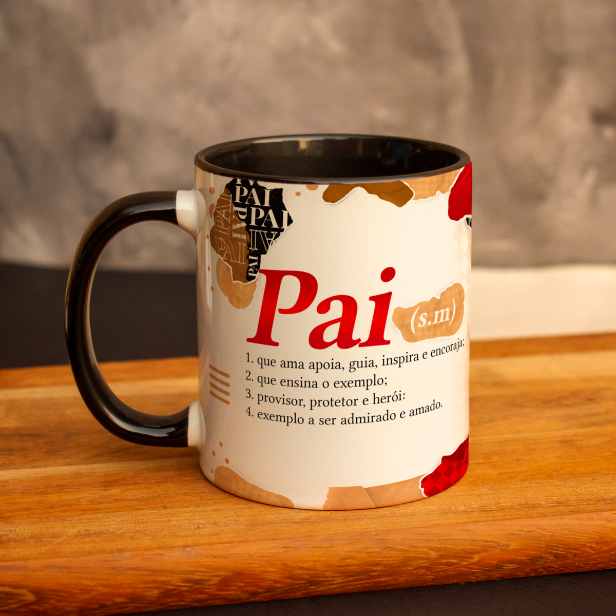 Caneca Dia dos Pais Alça Colorida Pai