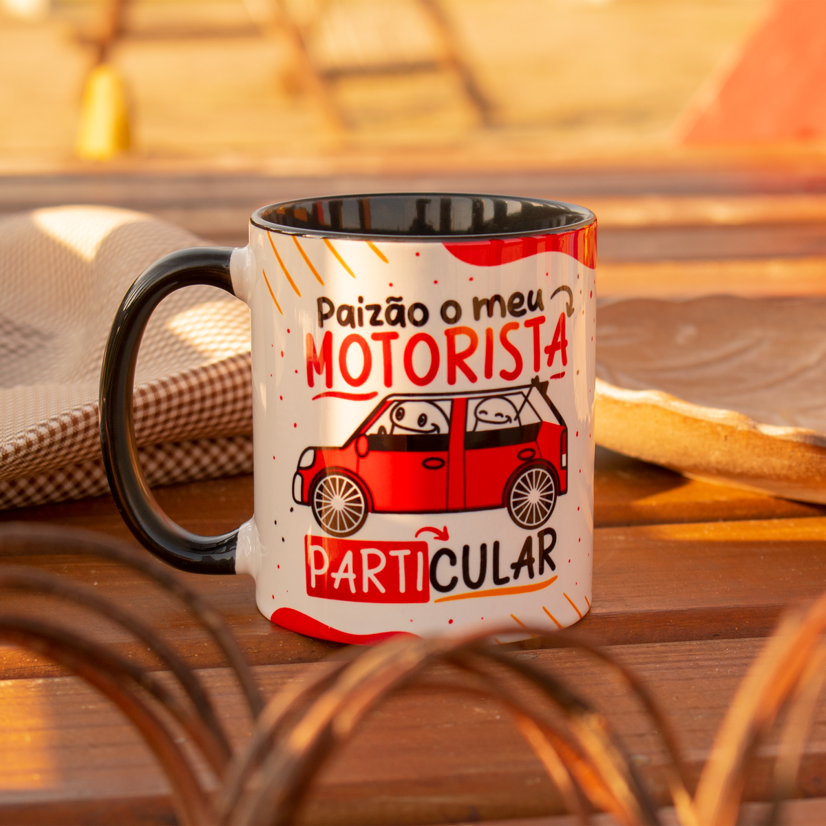 Caneca Dia dos Pais Alça Colorida Pai Motorista