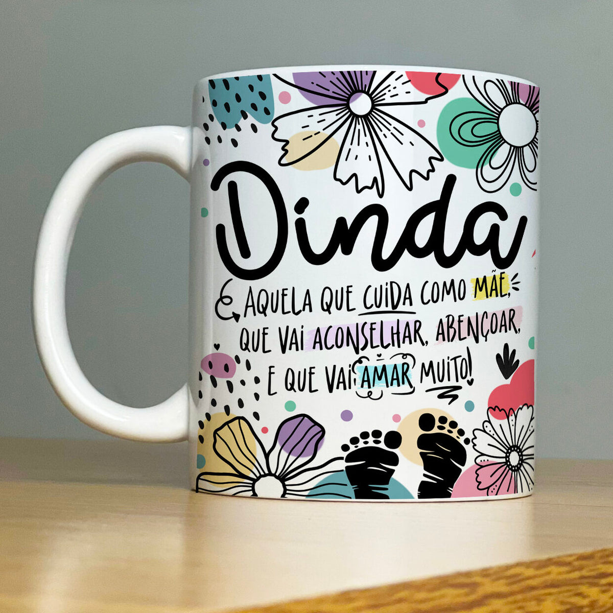 Caneca Porcelana Madrinha (Dinda)