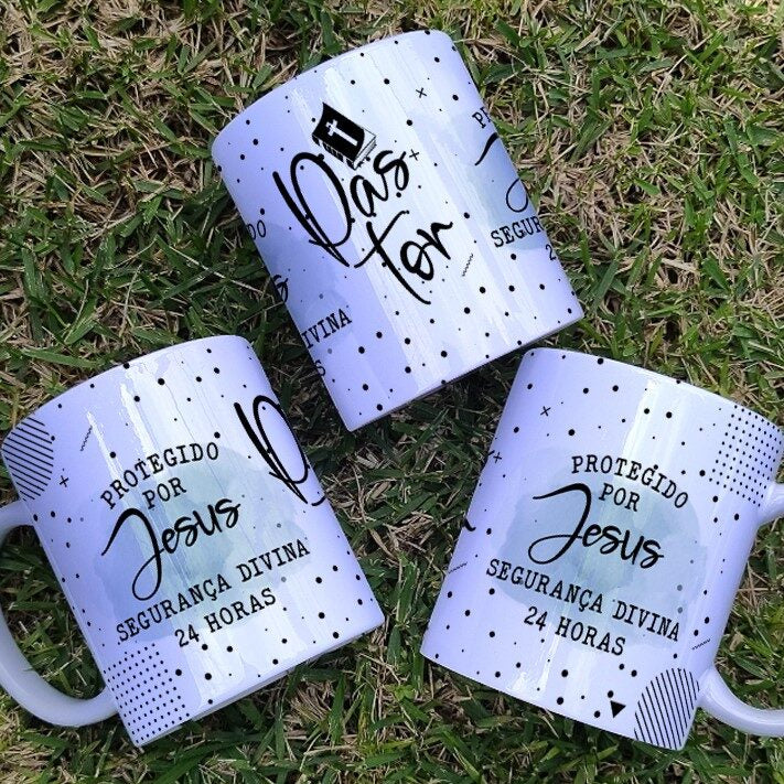 Caneca Branca Evangélica (Pastor)