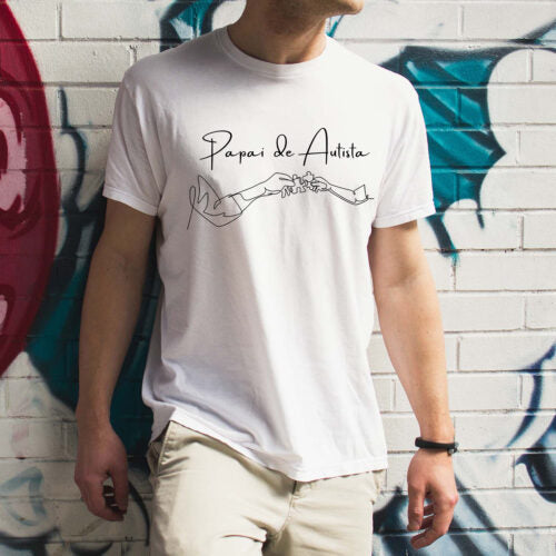 Camisa Branca Dia dos Pais (Pai de Autista)