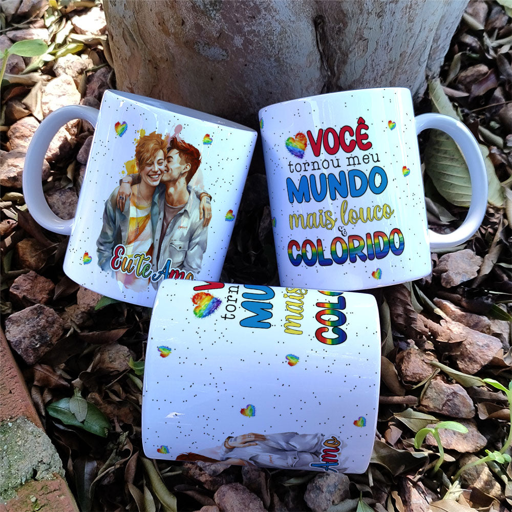 Caneca Personalizada Mundo Colorido