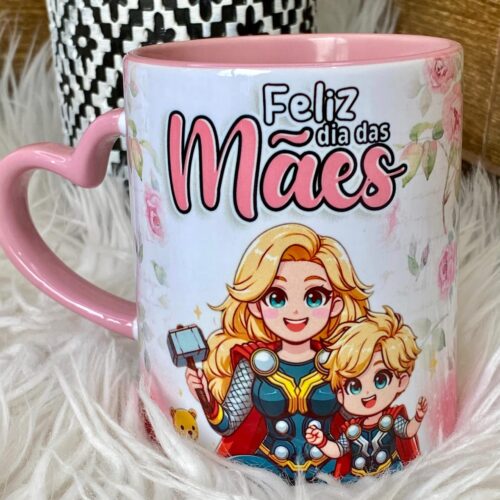 Caneca Personalizada Porcelana Mãe Thor