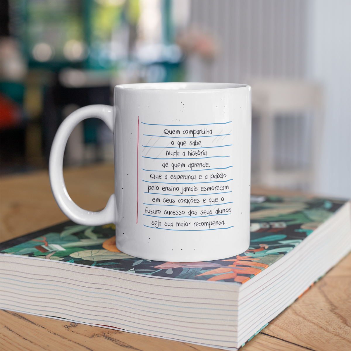 Caneca Dia dos Professores Quem Compartilha