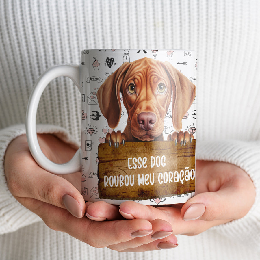 Caneca de Cerâmica Vizsla (Braco Húngaro)