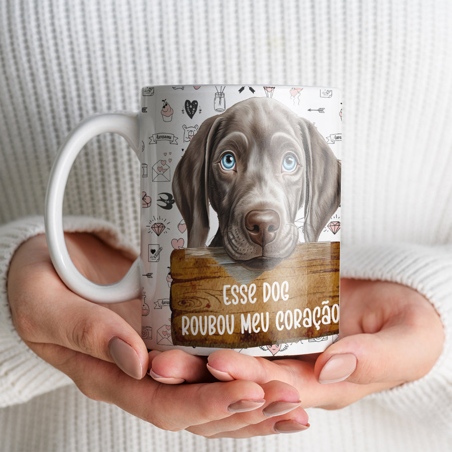 Caneca de Cerâmica Weimaraner 325 ml.