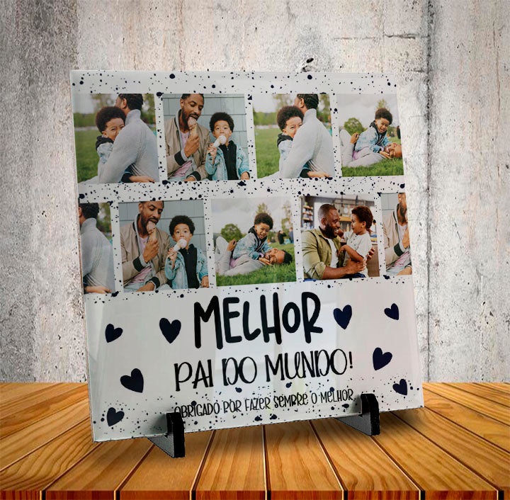 Azulejo Personalizado Melhor Pai... (Com Fotos do Papai)