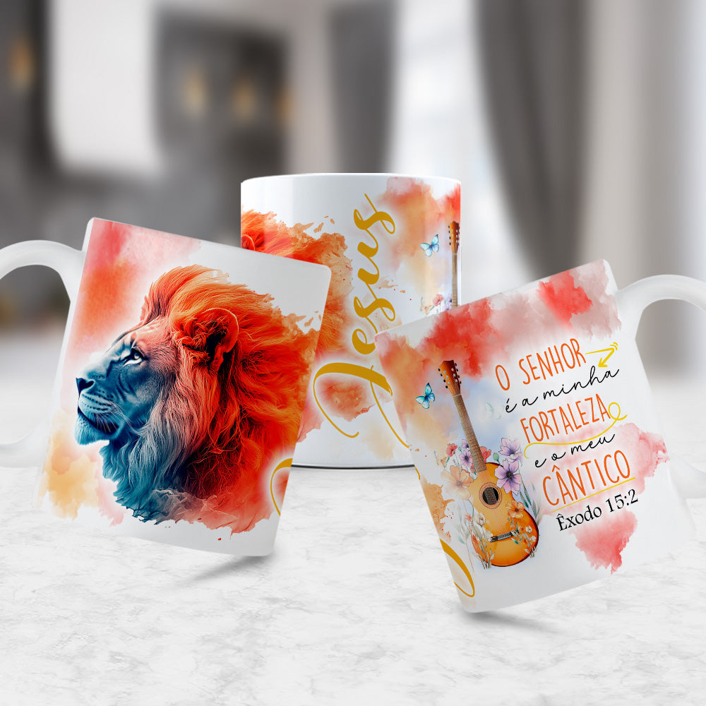 Caneca Personalizada O Senhor é minha...