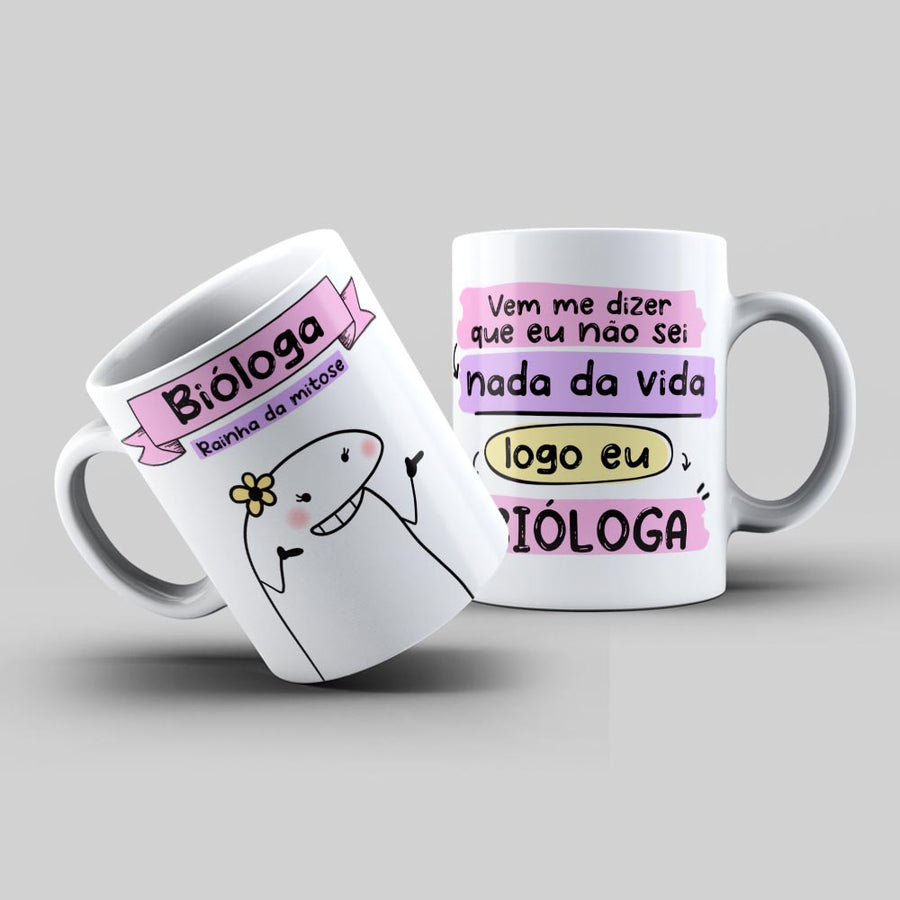 Caneca Flork Profissão Bióloga Personalizada