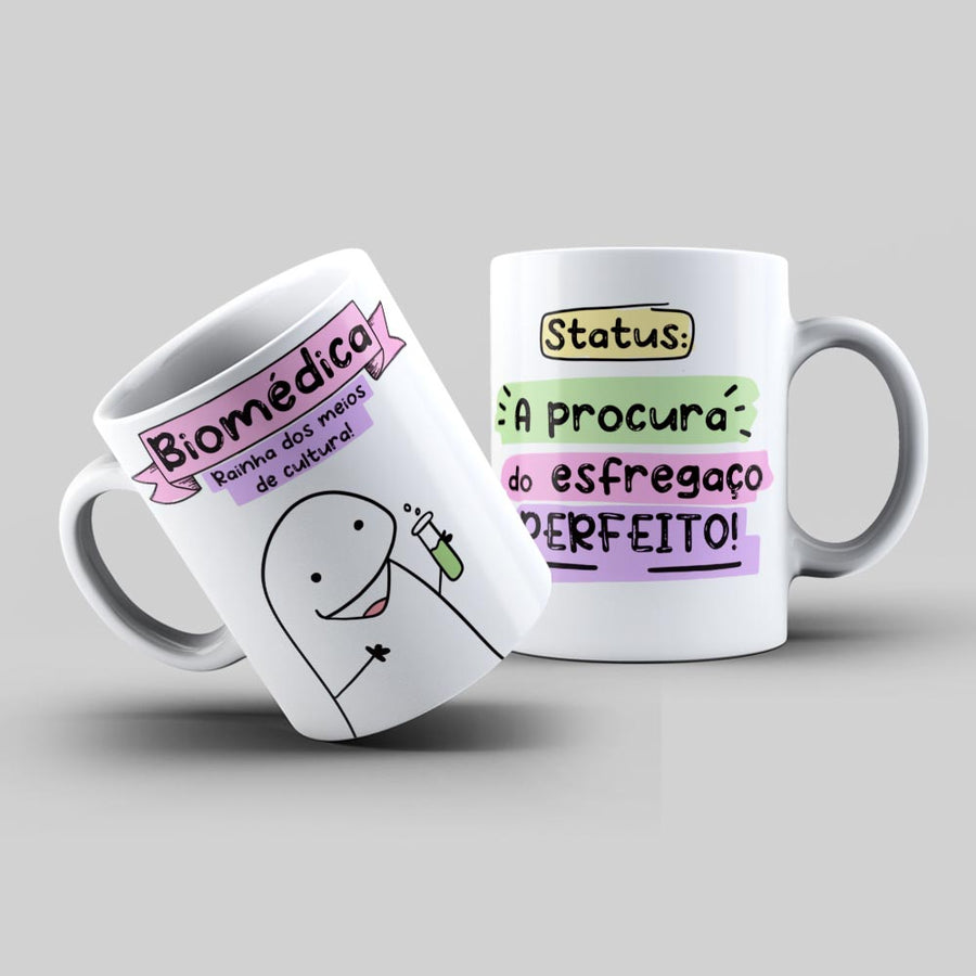 Caneca Flork Profissão Biomédica Personalizada
