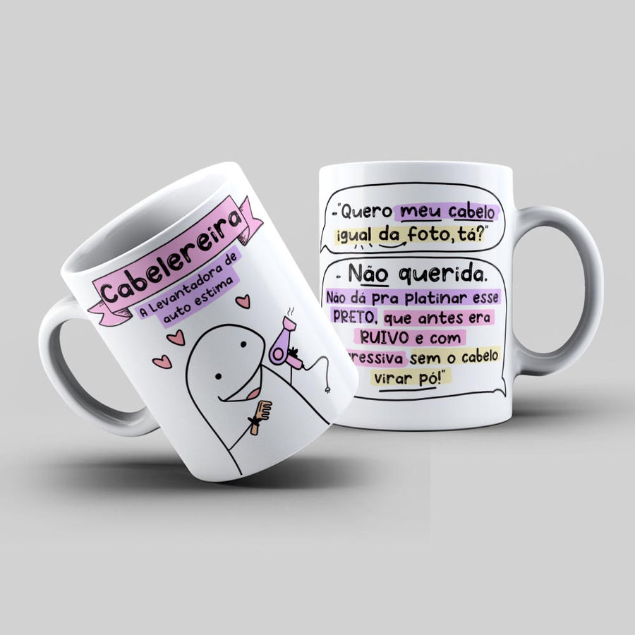 Caneca Flork Profissão Cabeleireira Personalizada