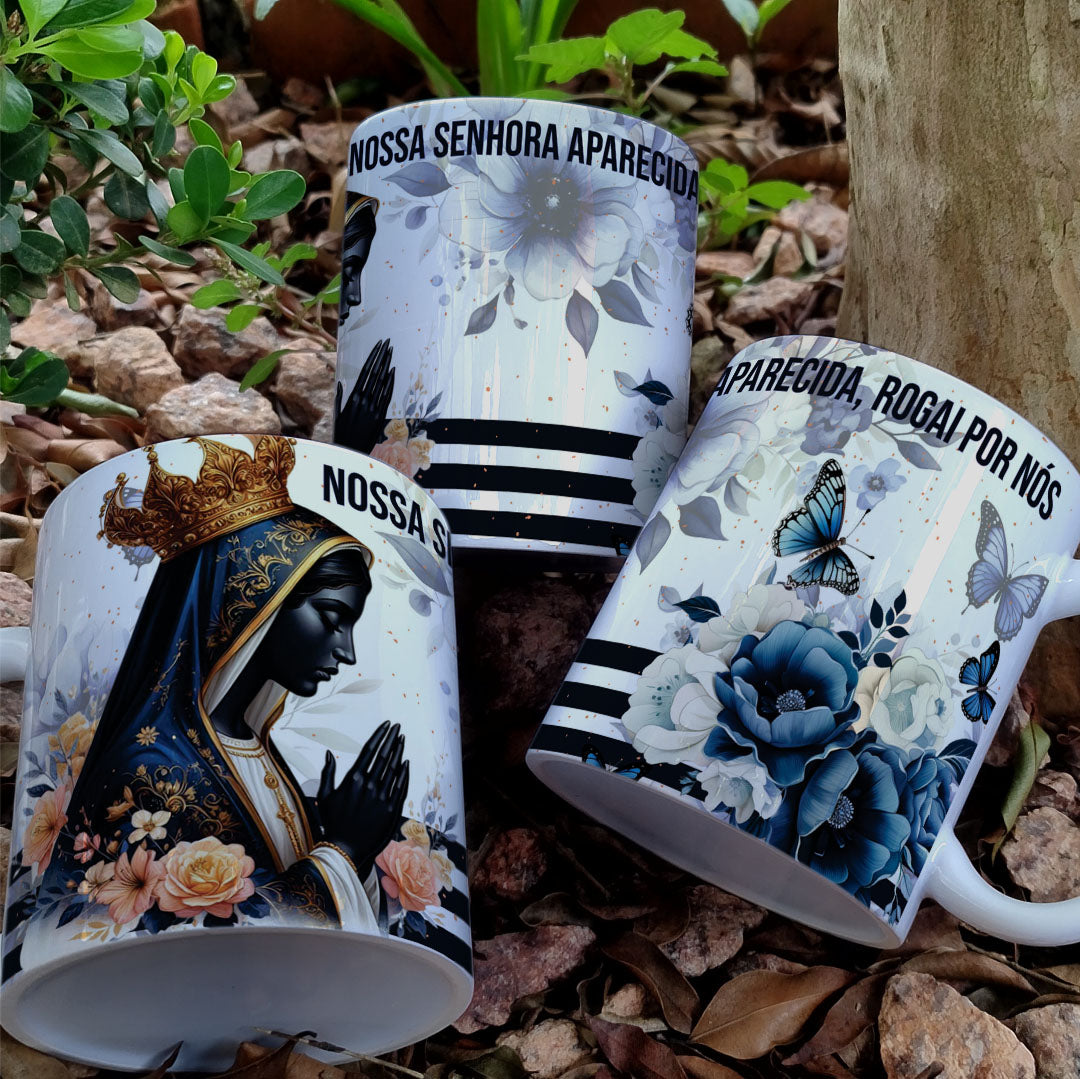 Caneca Porcelana Nossa Senhora Aparecida (Rogai)