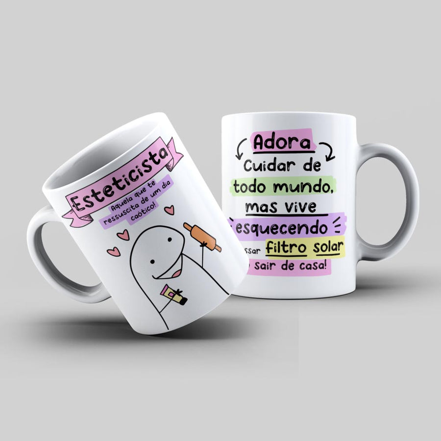 Caneca Flork Profissão Esteticista Personalizada