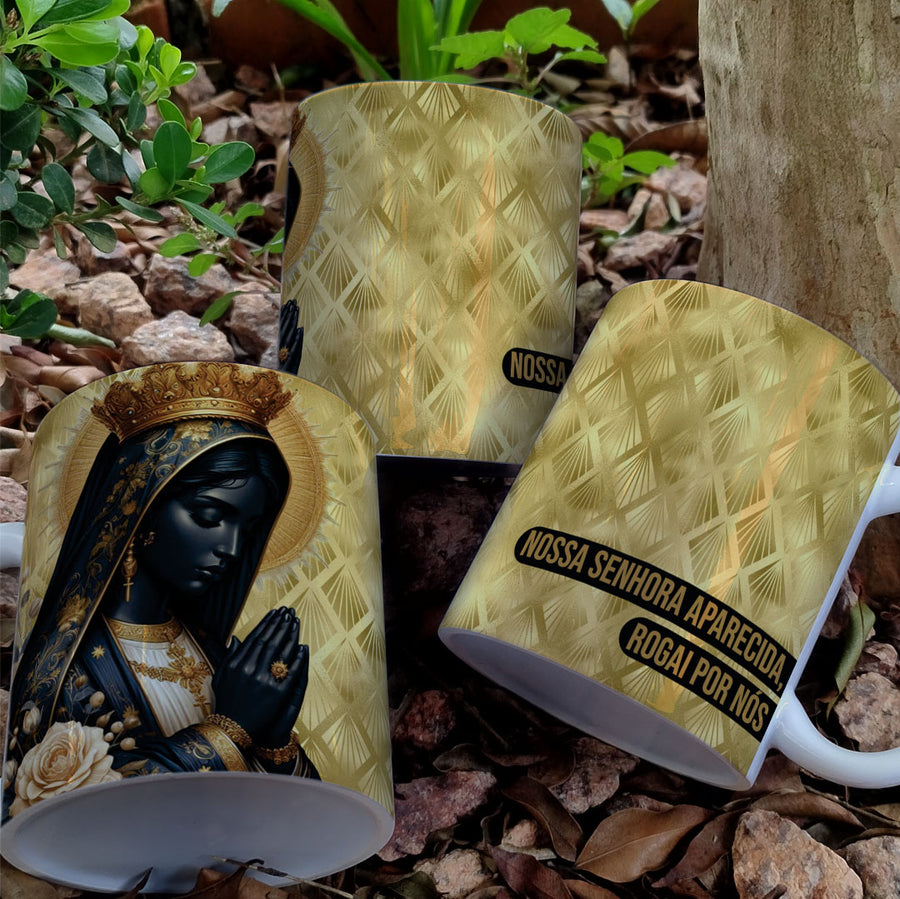 Caneca Porcelana Nossa Senhora Aparecida