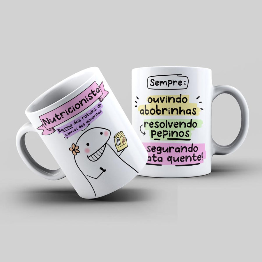 Caneca Flork Profissão Nutricionista Personalizada