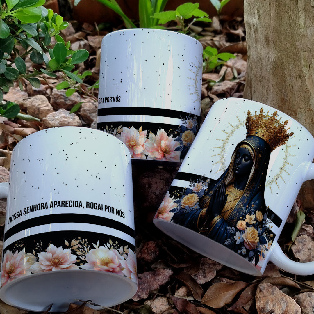 Caneca Porcelana Nossa Senhora Aparecida (Rogai)