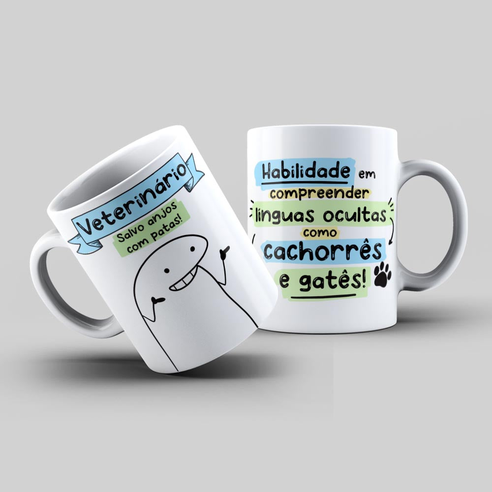 Caneca Flork Profissão Veterinário Personalizada