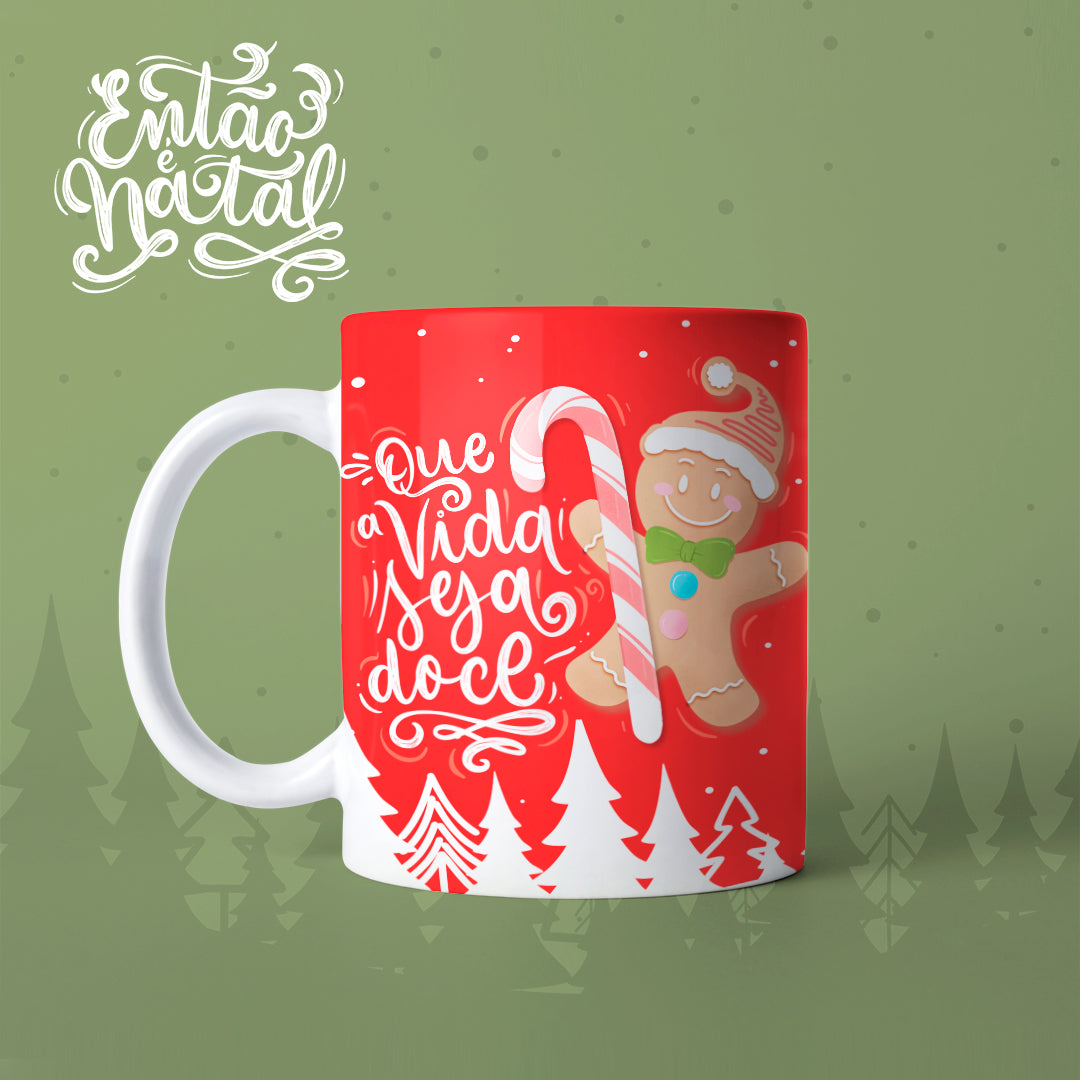 Caneca Feliz Natal Vida Doce 325ml