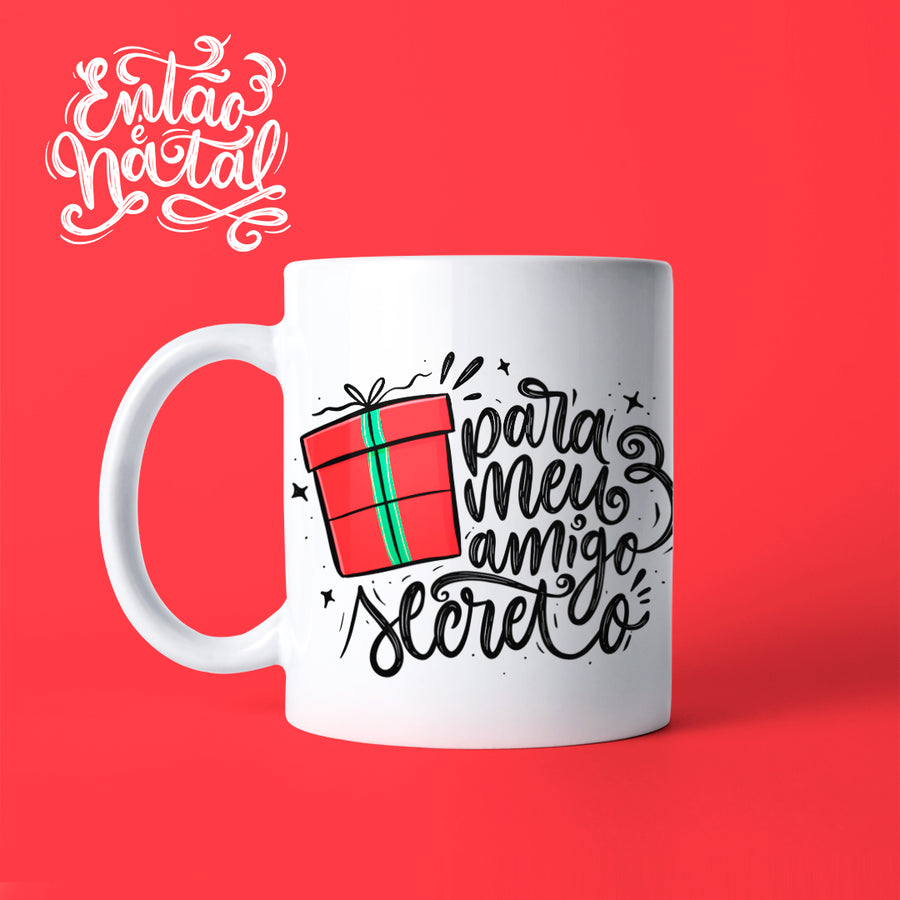 Caneca Feliz Natal Amigo Secreto 325ml