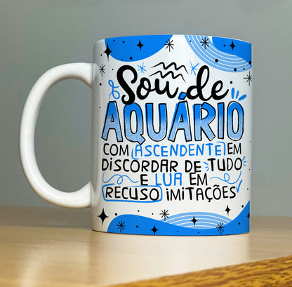 Caneca Signo Aquário (Horóscopo)