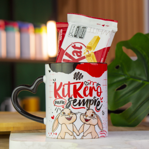 Caneca Alça de Coração Páscoa KitKat "Kitkero..."