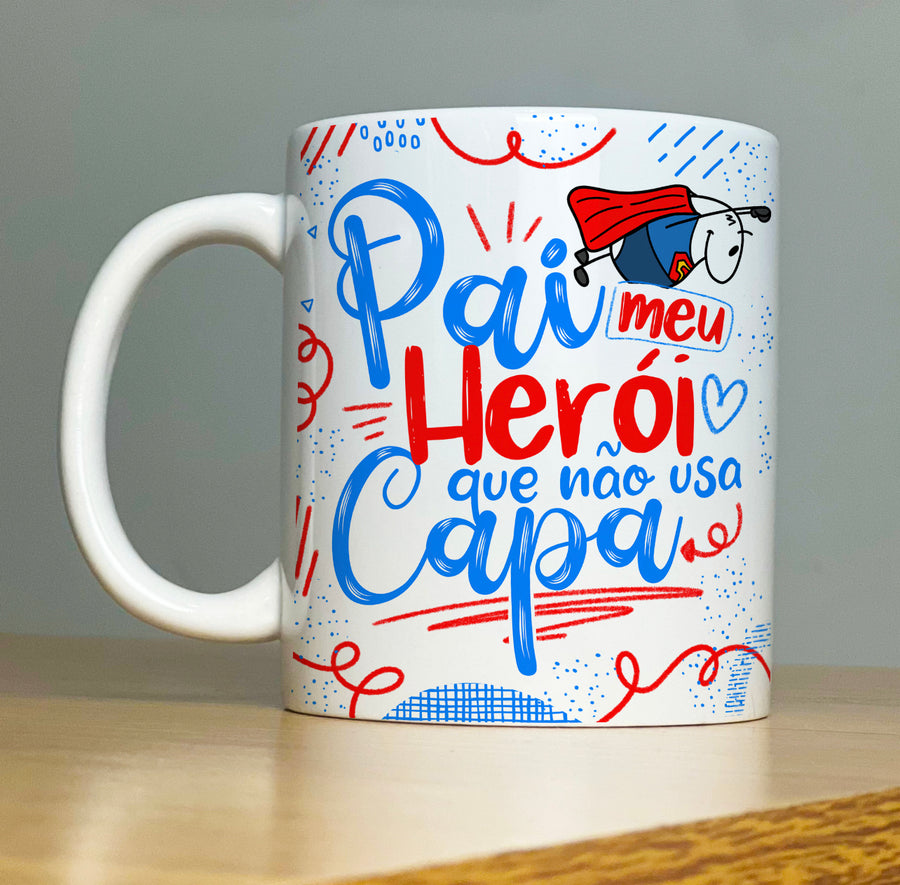 Caneca Personalizada Dia dos Pais Pai Herói