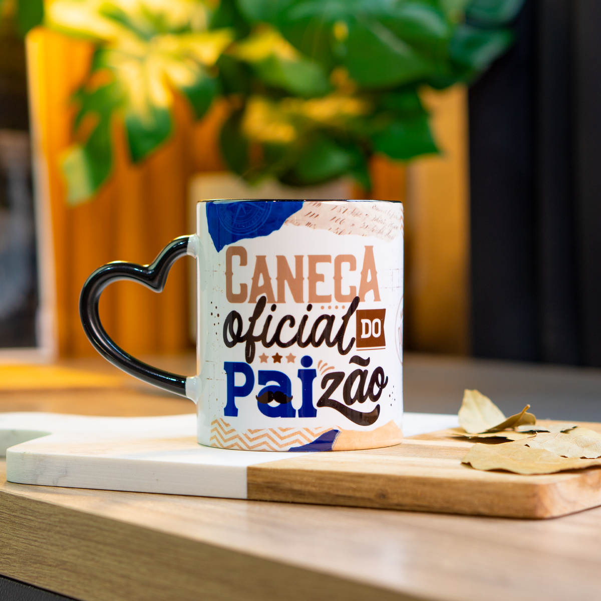 Caneca Personalizada Dia dos Pais Alça de coração (Paizão)