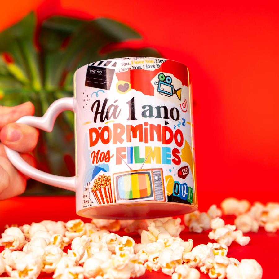 Caneca Alça de coração Dia dos Namorados