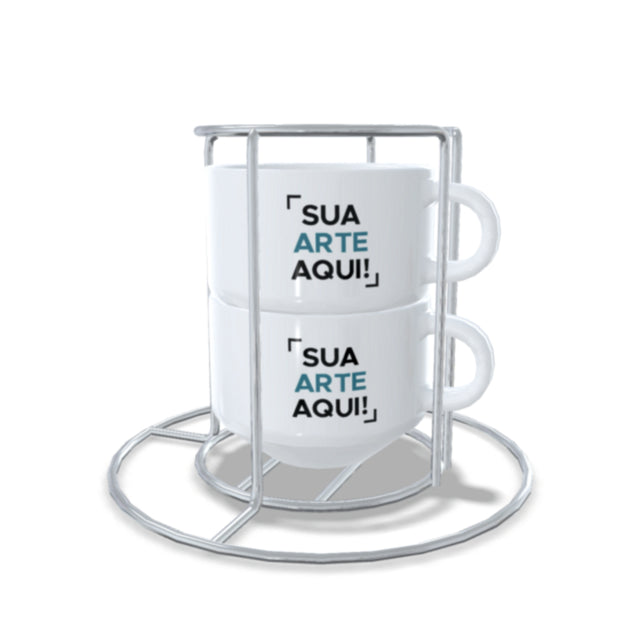 Kit 2 Xícaras Personalizada 150ml (Logo ou Imagem)