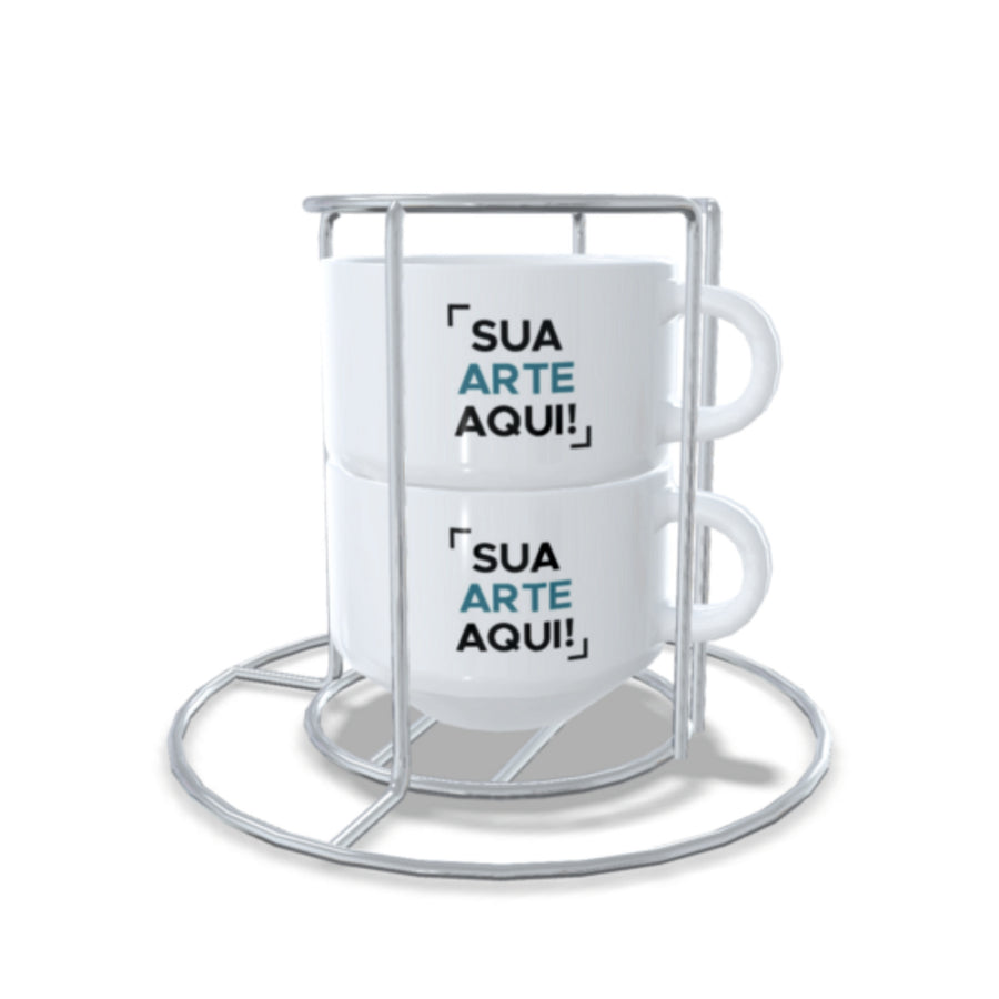 Kit 2 Xícaras Personalizada 150ml (Logo ou Imagem)