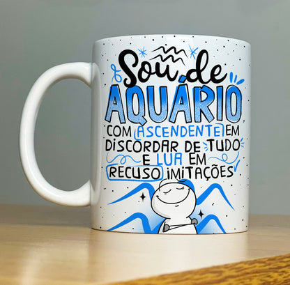 Caneca Signo Aquário (Horóscopo)