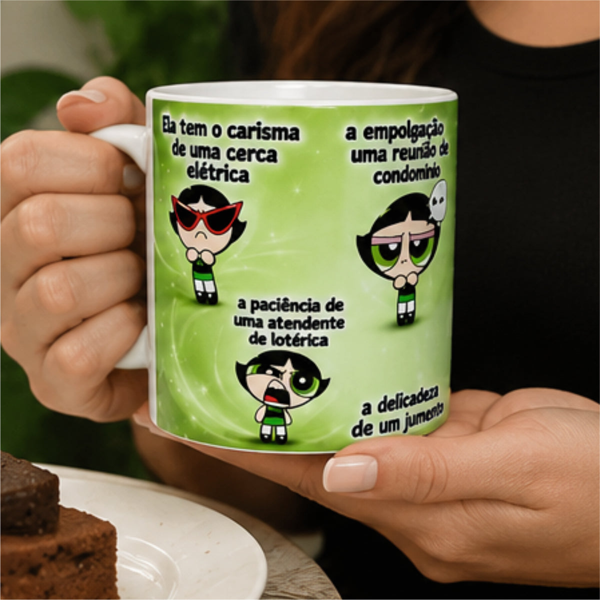 🎀 Caneca Docinho Superpoderosa — "Ela tem o carisma" A prova de que sua amiga é O elemento X do grupo
