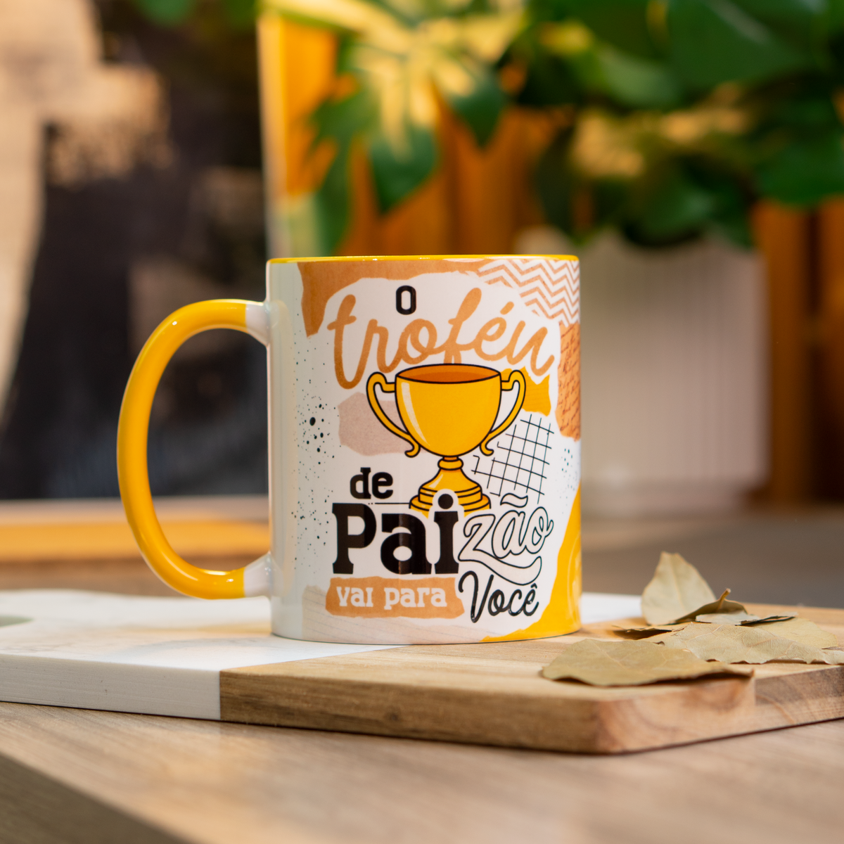 Caneca Dia dos Pais Alça Colorida (Pai Troféu)