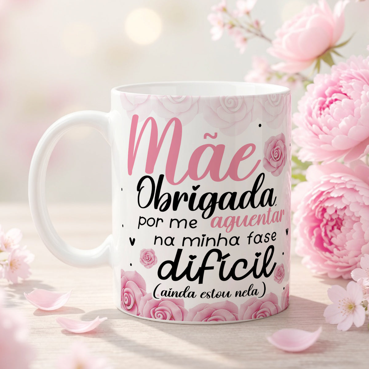 Caneca Porcelana Mãe Obrigada