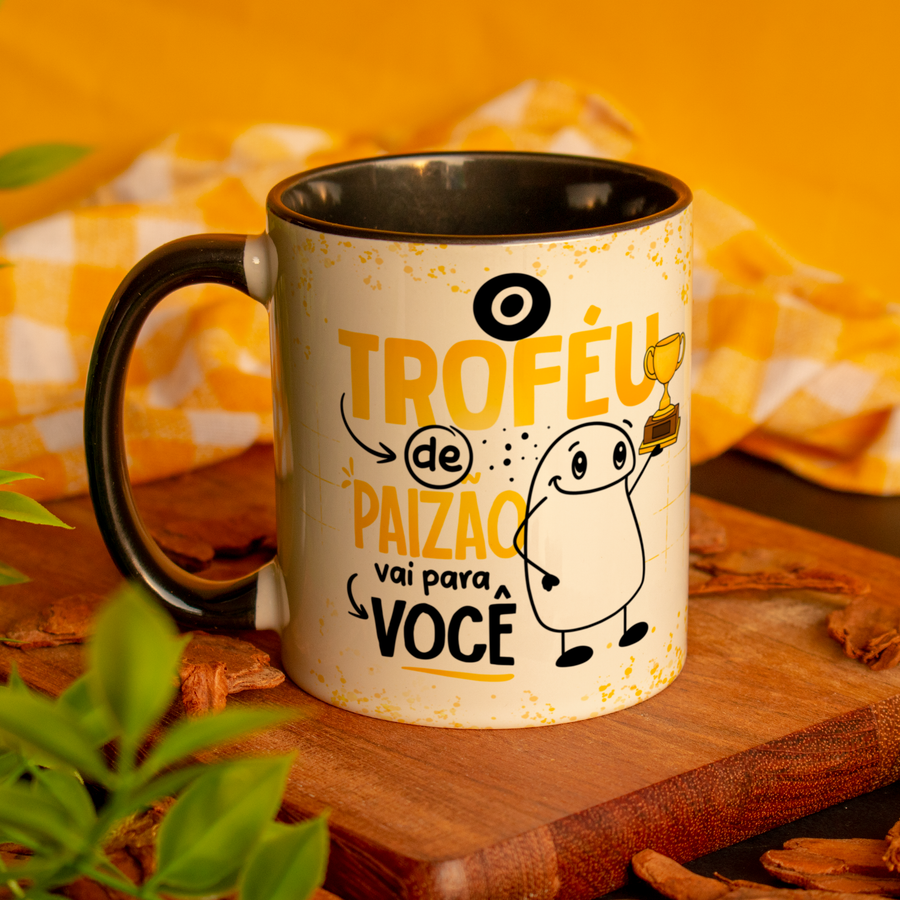 Caneca Dia dos Pais Alça Colorida Pai Troféu