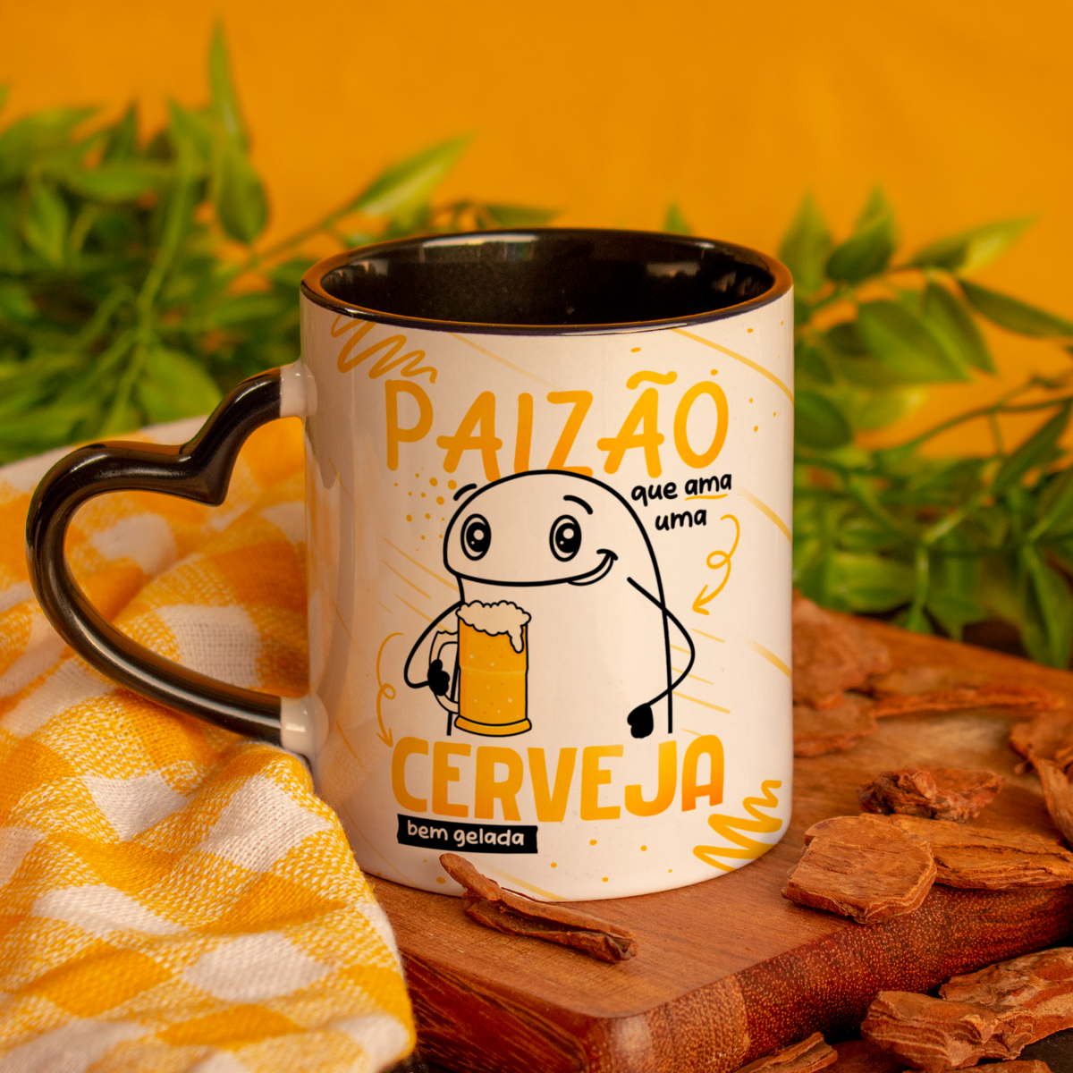 Caneca Dia dos Pais Alça de coração Paizão