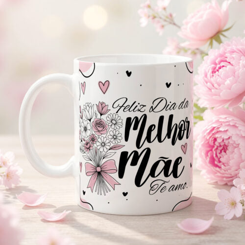 Caneca Porcelana Mãe Melhor Mãe