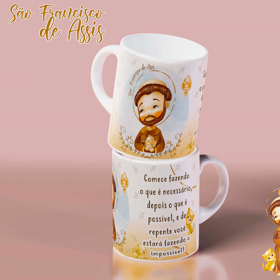 Caneca Porcelana São Francisco de Assis