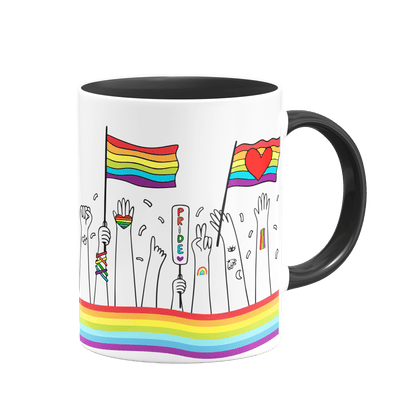 Caneca Toda Forma de Amor (Fundo e Alça Preta)