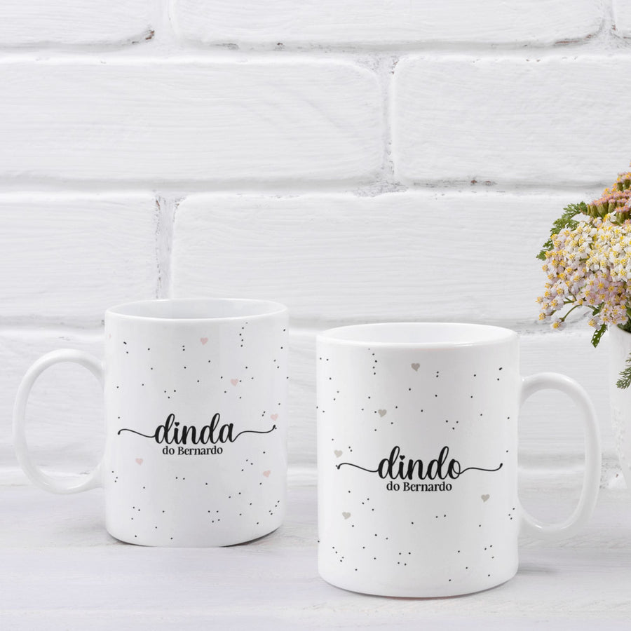Caneca Porcelana Padrinhos Dindo ou Dinda