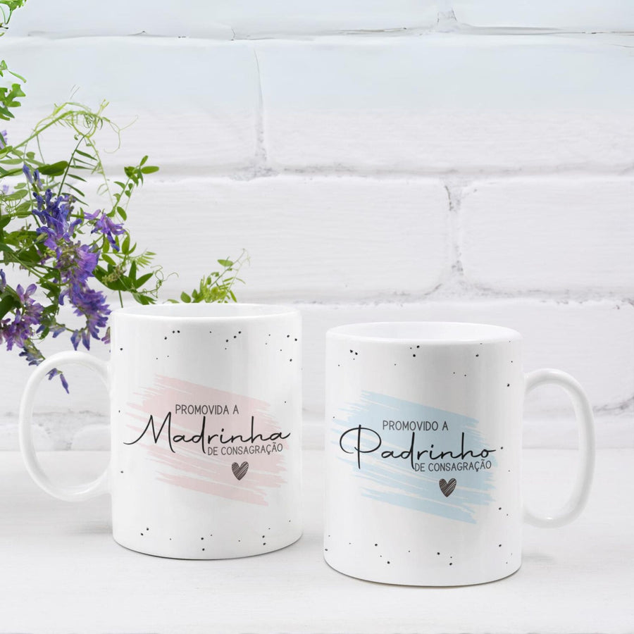 Caneca Porcelana Madrinha ou Padrinho