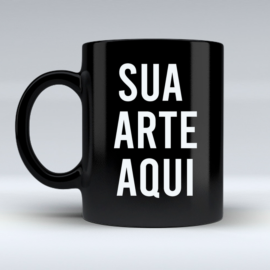 Caneca Preta Personalizada 325ml