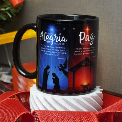 Caneca Personalizada "Feliz Natal, Alegria, Paz, Esperança e Amor"